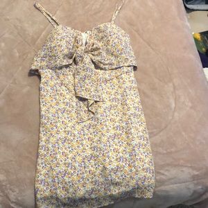 Floral print mini sun dress